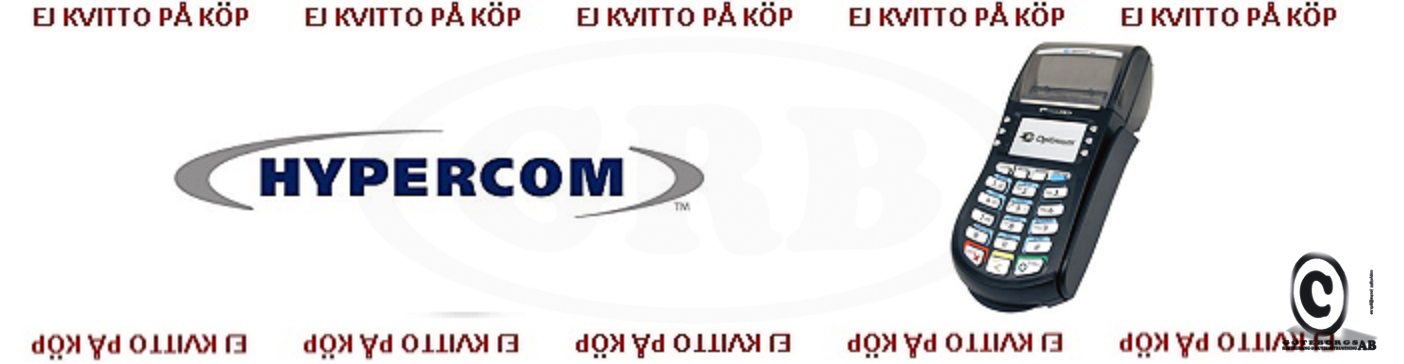 Hypercom kontokortsrullar
